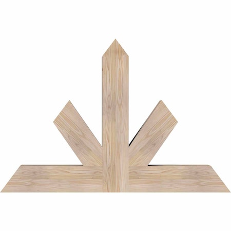 Ekena Millwork Saratoga Smooth Timber Gable Bracket, Douglas Fir, 48"W x 32"H x 5 1/2"D x 5 1/2"F, 16/12 Pitch GBW048X32X0606SAR00SDF